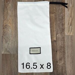 NEW!! GUCCI IVORY SILK DUST BAG! Shoe or Wallet Size